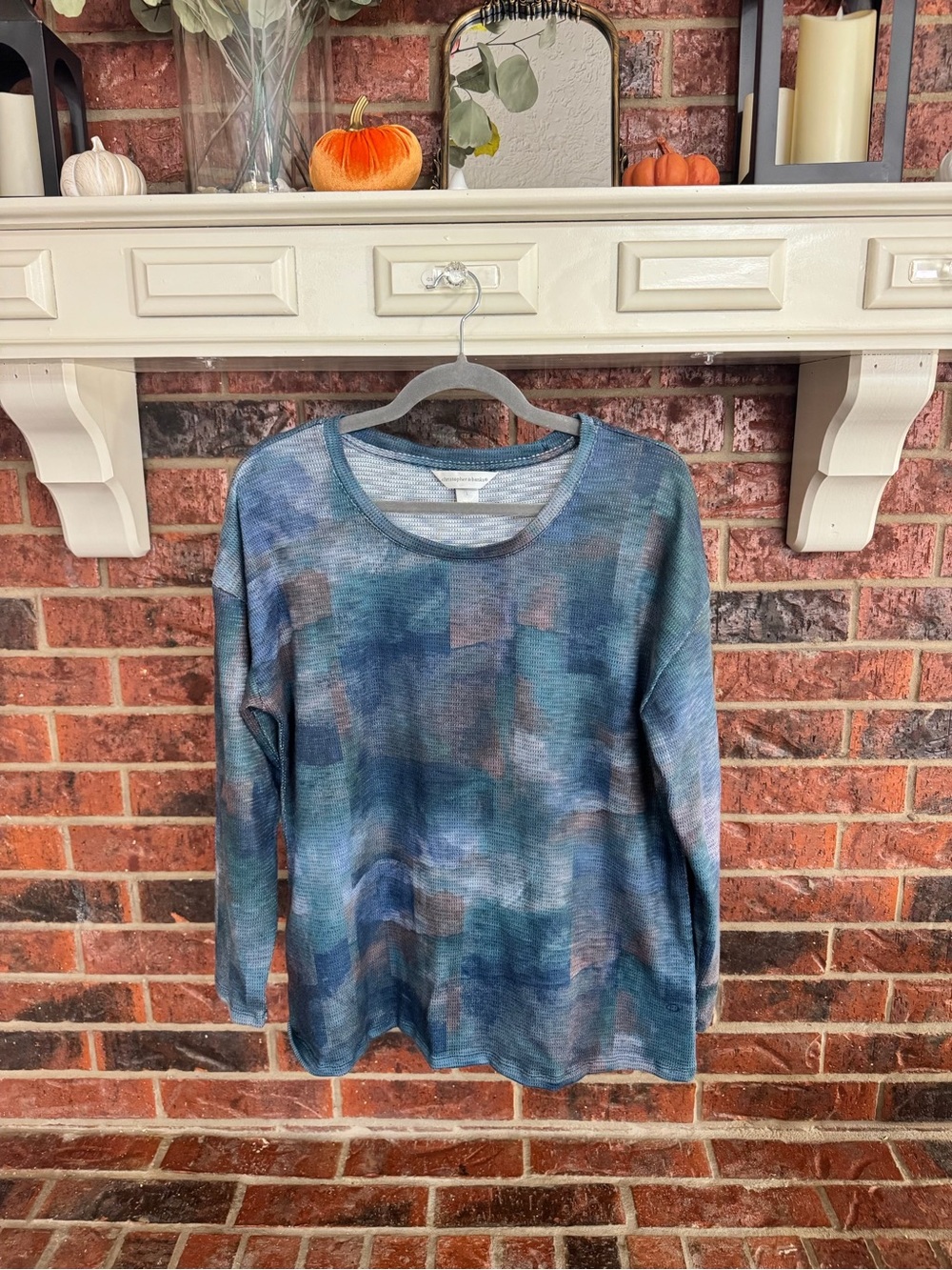 NWT Christopher & Banks Relaxed Restyled Waffle Knit Top - L